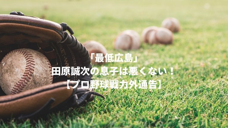 最低広島 田原誠次の息子は悪くないプロ野球戦力外通告