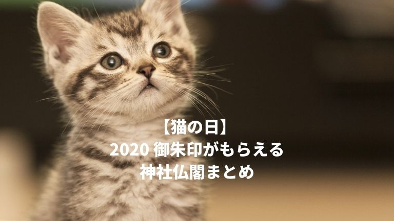 【猫の日】 2020 御朱印がもらえる神社仏閣まとめ